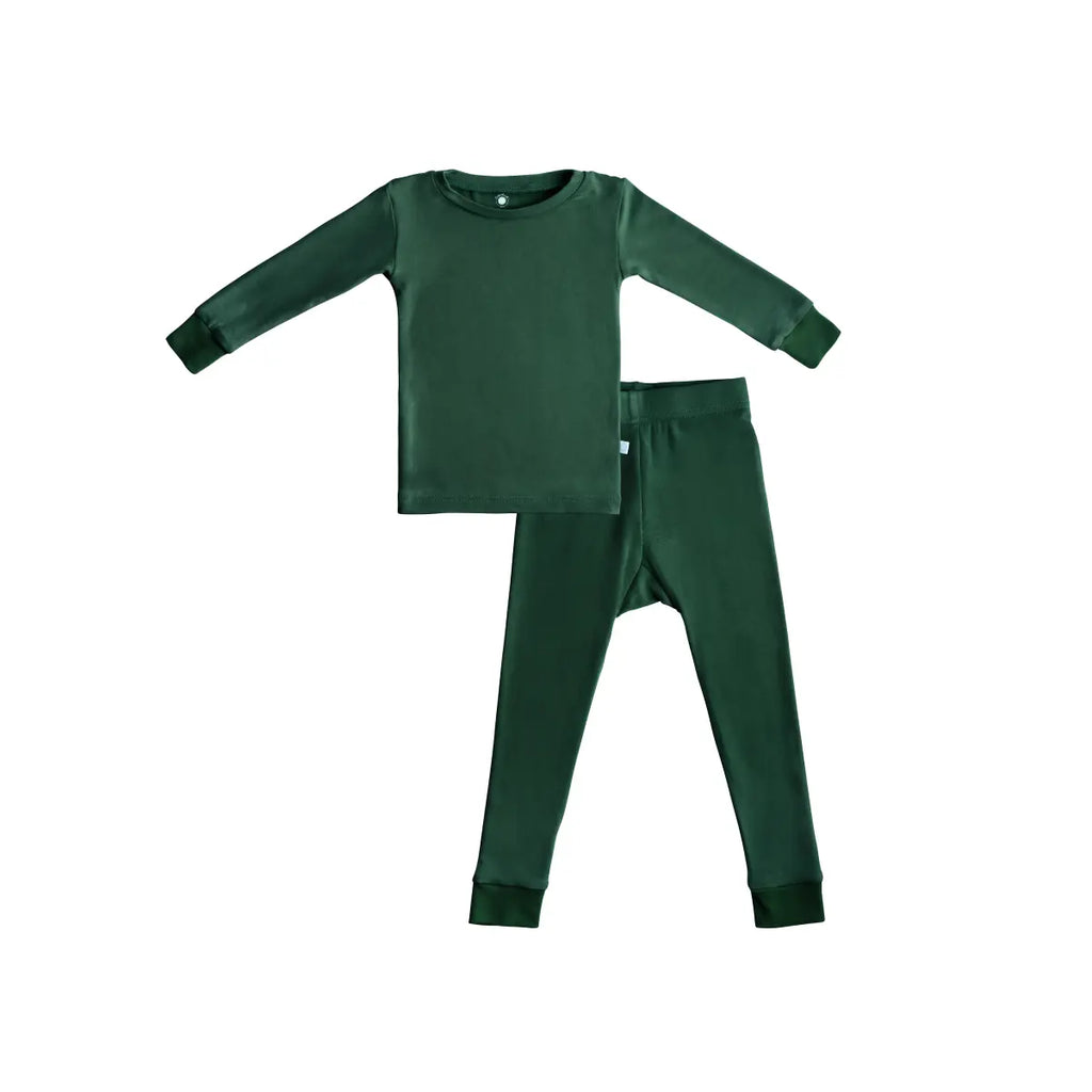 Toddler/Kids Bamboo Pajamas - Forest Green Dreamland Baby