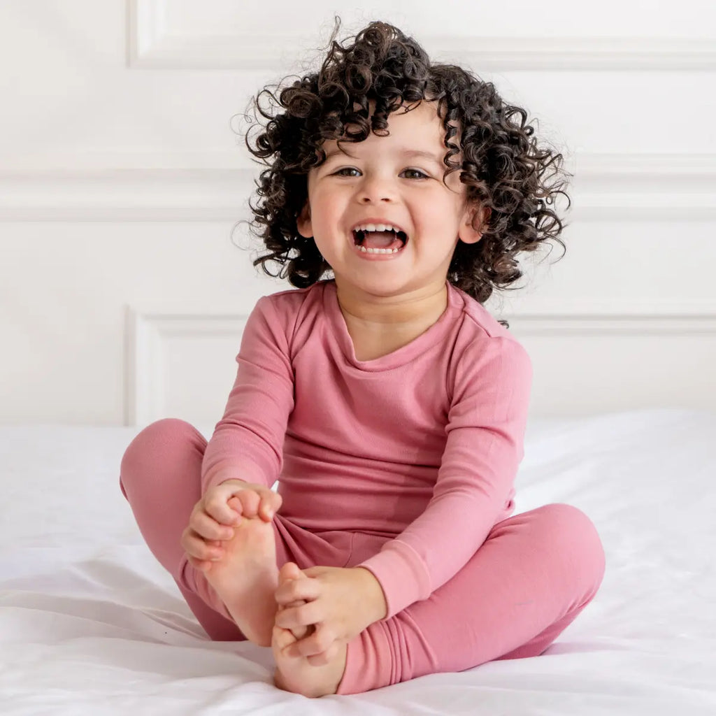 Toddler/Kids Bamboo Pajamas - Dusty Rose Dreamland Baby