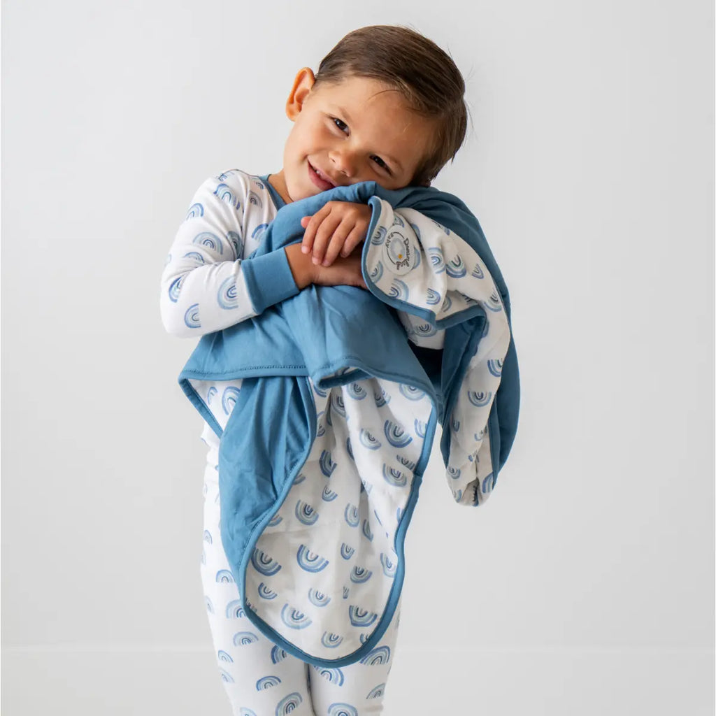 Toddler/Kids Bamboo Pajamas - Blue Rainbow Dreamland Baby