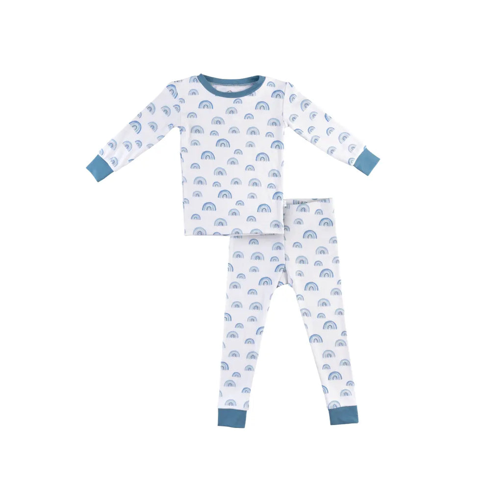 Toddler/Kids Bamboo Pajamas - Blue Rainbow Dreamland Baby