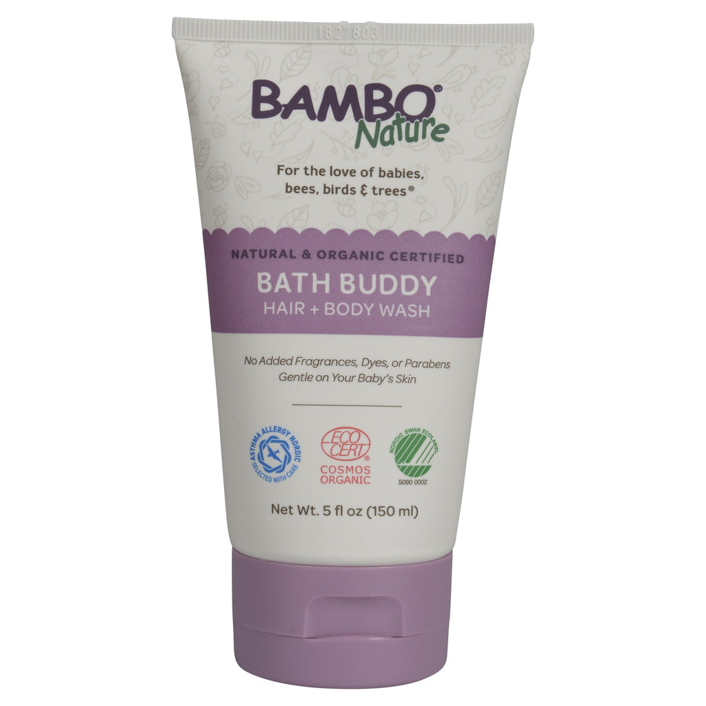 Unscented 5 oz tube of Bambo® Nature Bath Buddy Shampoo and Body Wash