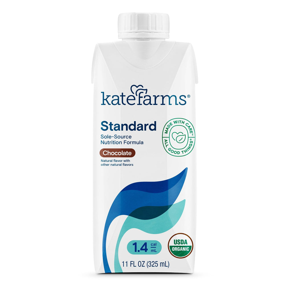 Kate Farms Standard 14 Chocolate Flavor Liquid 11 oz Carton - High Calorie Oral Supplement with Organic Ingredients for Pediatric to Adult Users