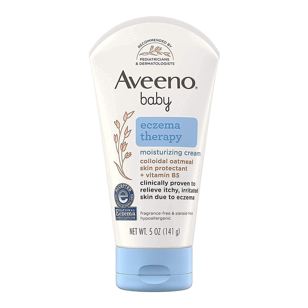 Aveeno® Baby Eczema Therapy 5 oz Tube Unscented Cream - Clinically proven, hypoallergenic lotion with colloidal oatmeal for baby's sensitive, dry, and itchy skin relief