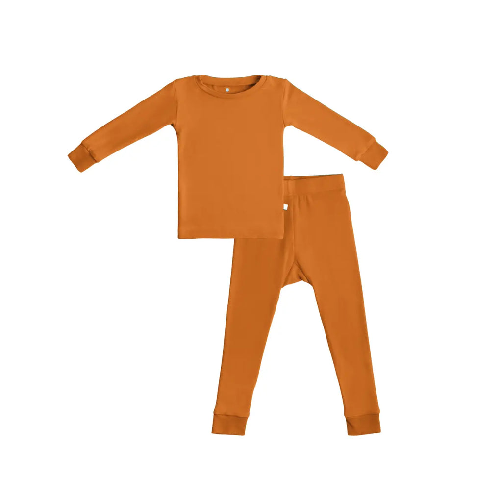 Toddler/Kids Bamboo Pajamas - Rust Dreamland Baby