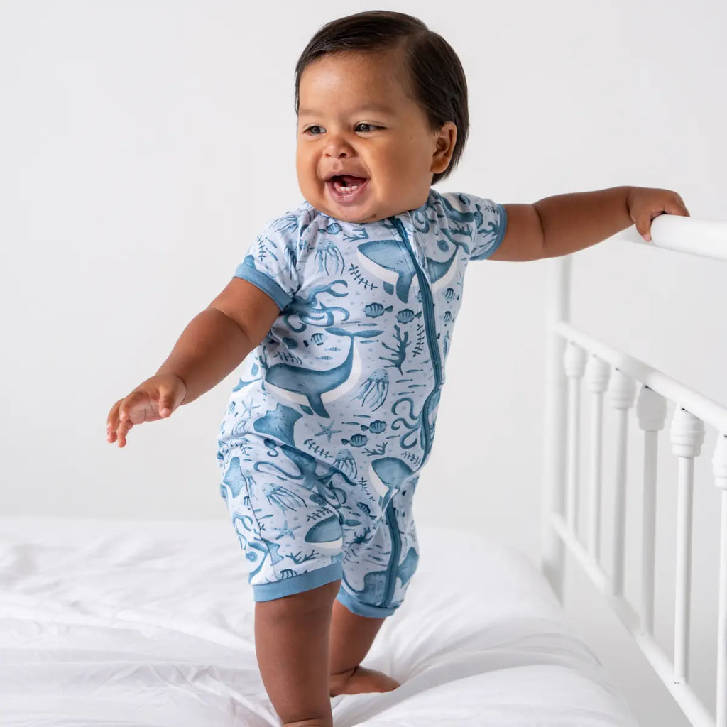 Baby Short-Sleeve Bamboo Romper Dreamland Baby