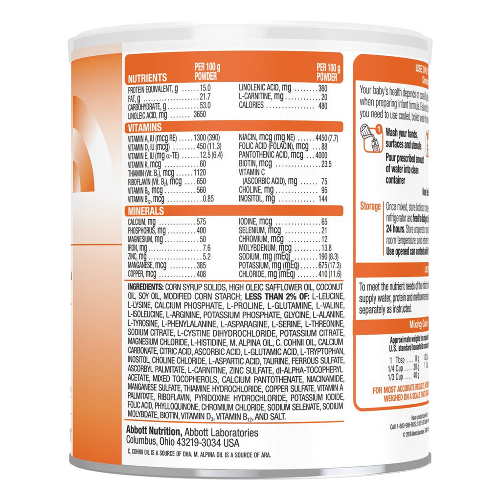 Infant Formula Hominex®-1 Unflavored Can Powder Amino Acid / Iron Vitamin B6-Nonresponsive Homocystinuria / Hypermethioninemia - 141 oz for special dietary needs