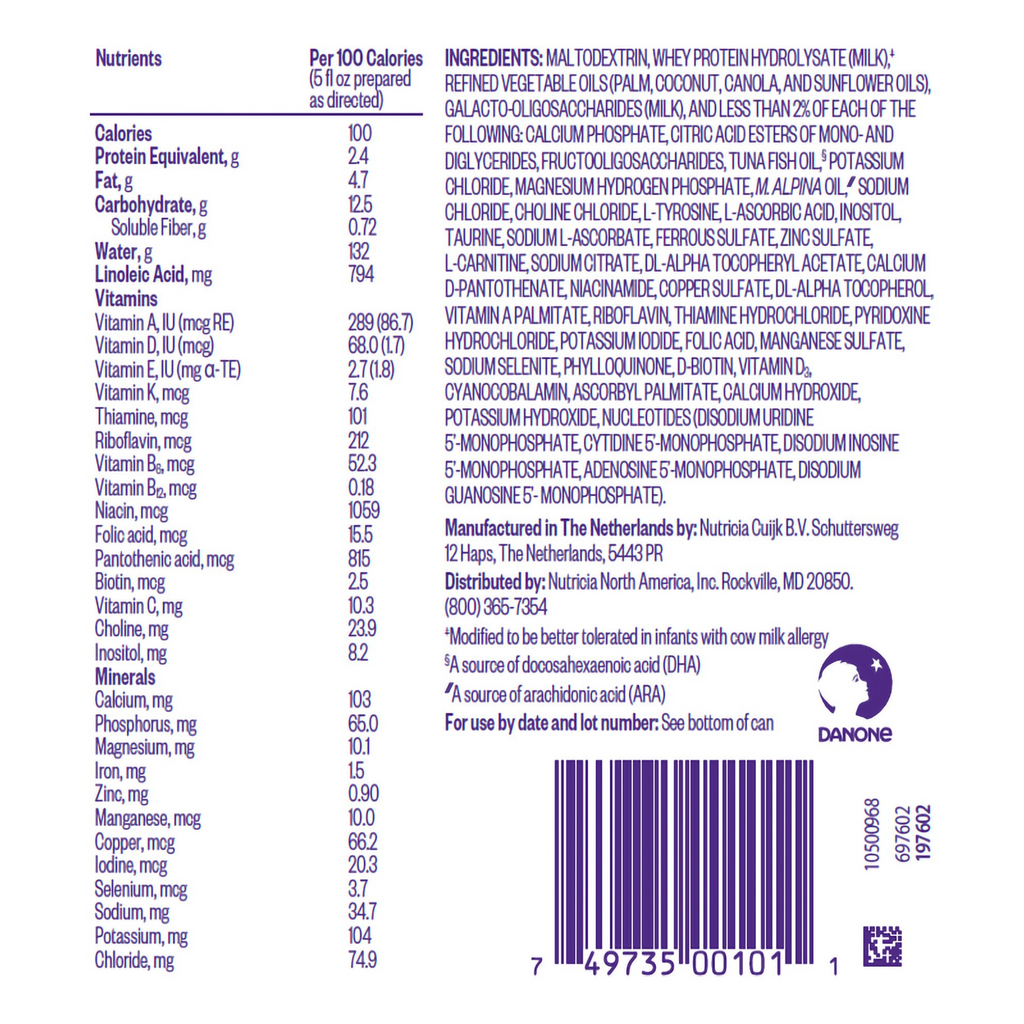  Nutritious and hypoallergenic infant formula for cow's milk allergy