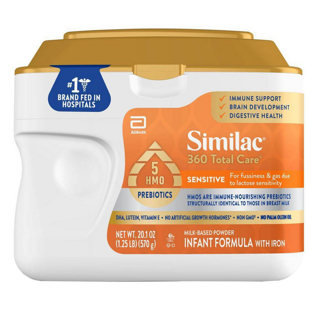 Infant Formula Similac® 360 Total Care® Sensitive Unflavored Can Powder - 201 oz for sensitive baby's nutrition 