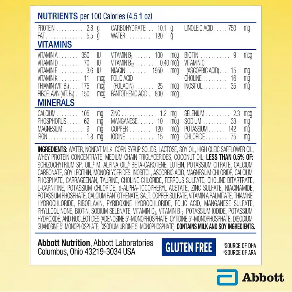 Similac NeoSure unflavored liquid premature infant formula in 2 oz bottles