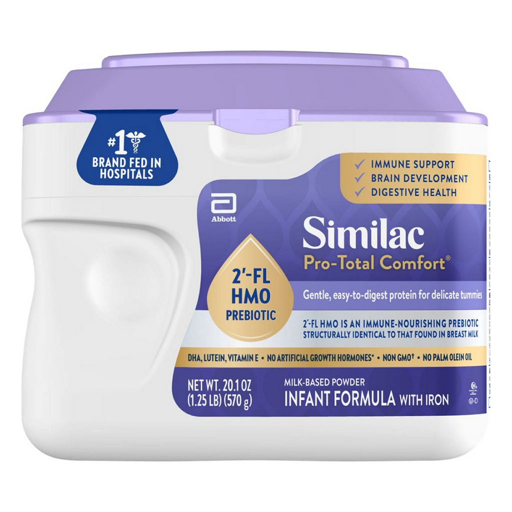 Infant Formula Similac Pro-Total Comfort™ Unflavored Canister Powder Iron Lactose Sensitivity - 201 oz container with blue label and nutritional information 