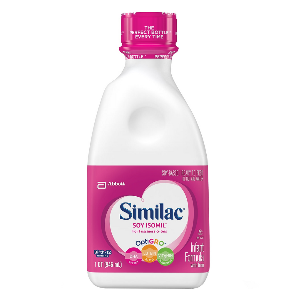 Infant Formula Similac® Soy Isomil® Unflavored Bottle Liquid Soy Lactose Intolerance Galactosemia 32 oz